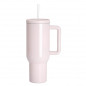 Preview: Sublimation Thermobecher mit Deckel, Griff & Trinkhalm 1200ml